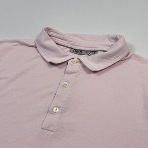 Tasc Performance Polo Shirt Mens Medium Pink Bamboo Luxe Soft Golf Athletic Top